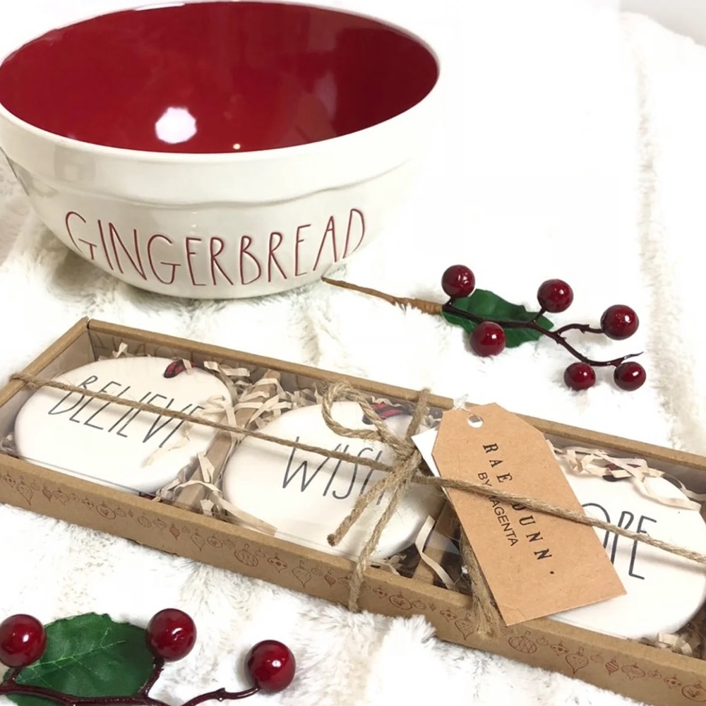 Gingerbread Mixing Bowl & Flat Ornaments